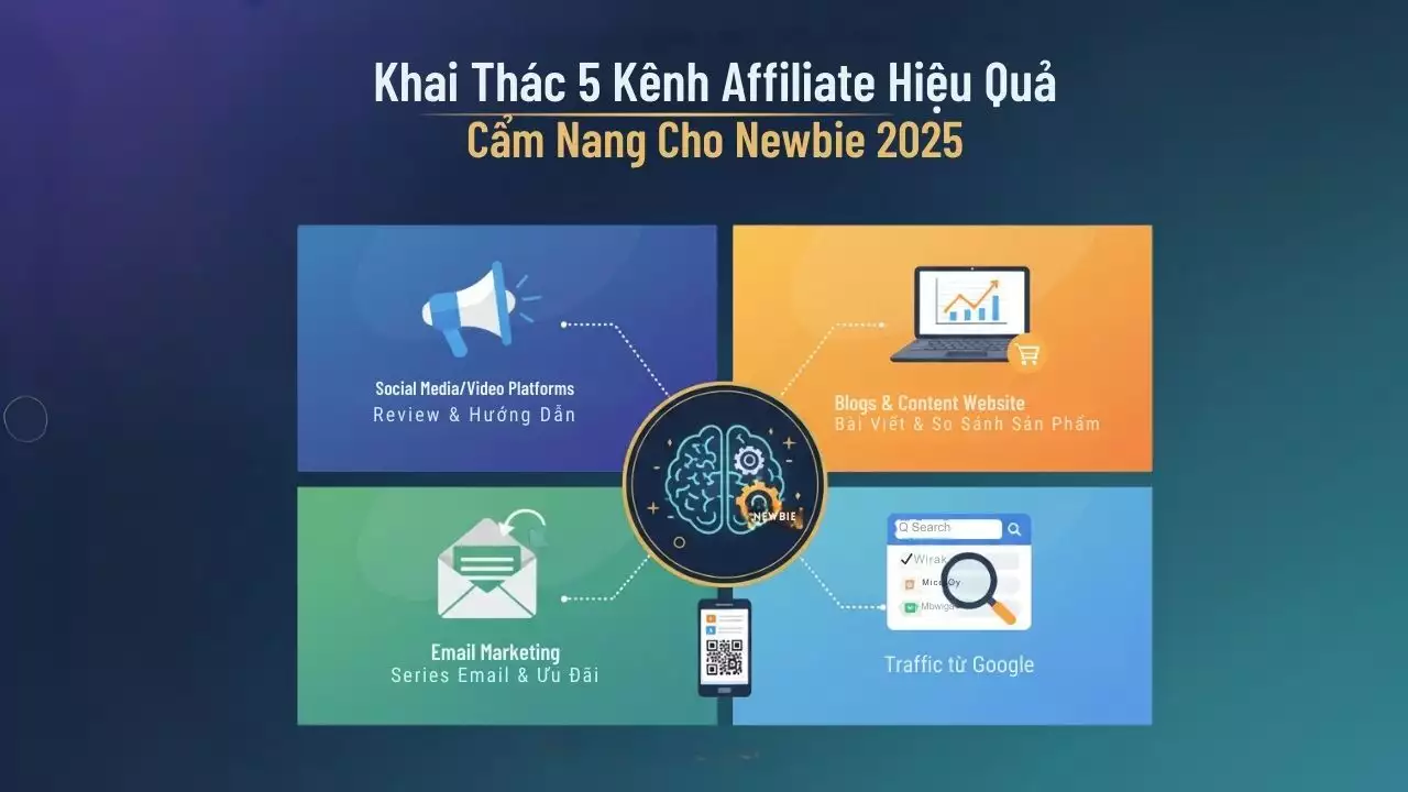 Khai Thác 5 Kênh Affiliate Hiệu Quả: Cẩm Nang Cho Newbie 2025