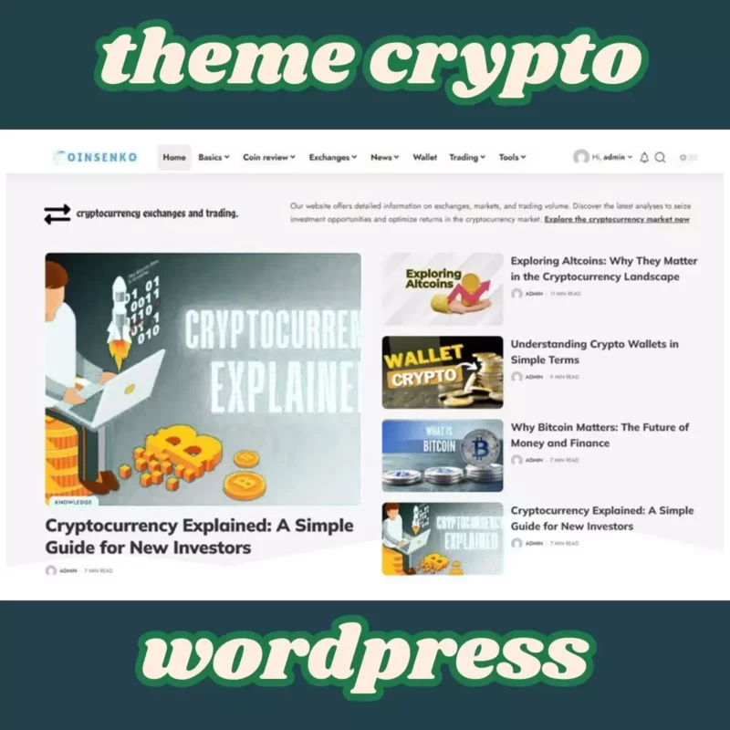 Theme Blog Crypto: Tích hợp 300 sàn giao dịch