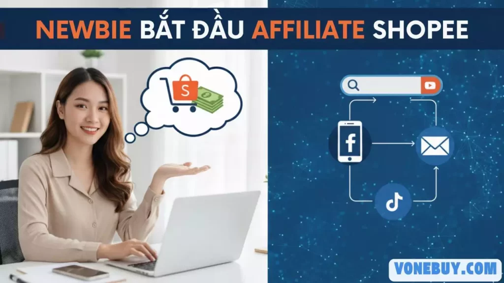 Newbie bắt đầu Affiliate Shopee: Hướng dẫn chi tiết các nguồn traffic